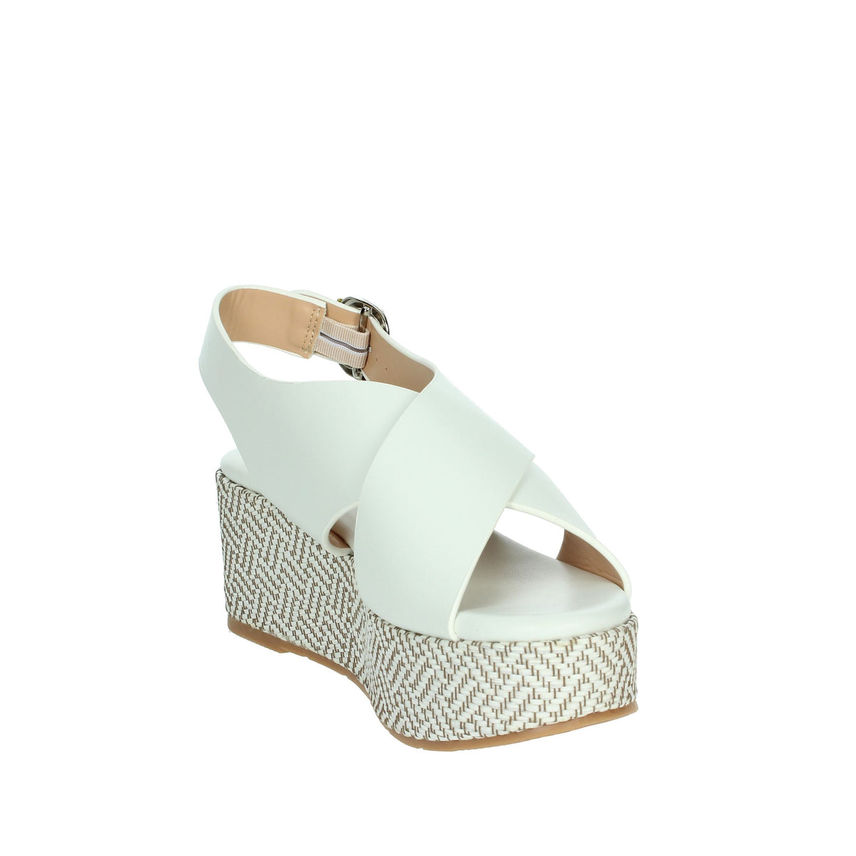 KEYS Donna Sandali con zeppa K-11082 Bianco