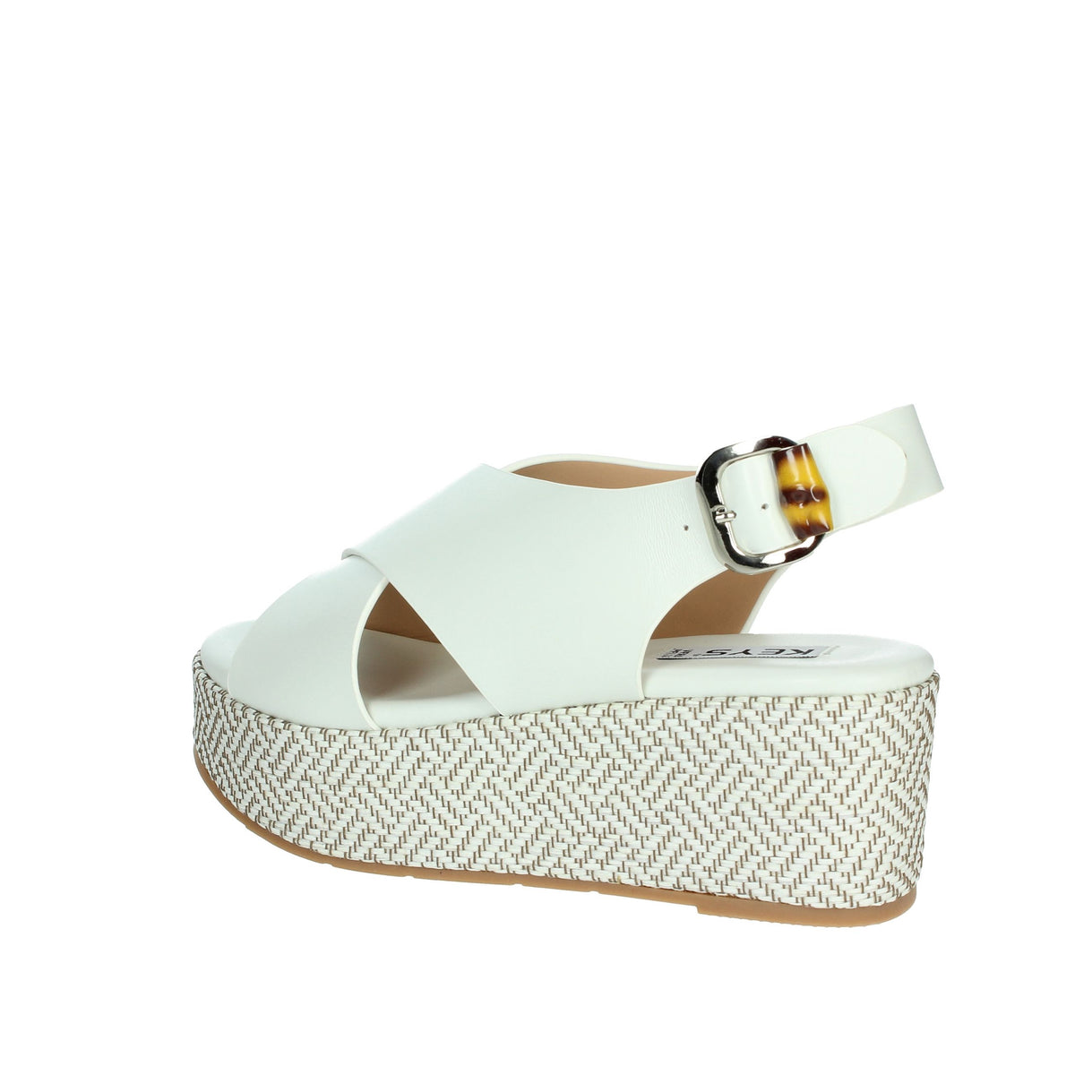 KEYS Donna Sandali con zeppa K-11082 Bianco