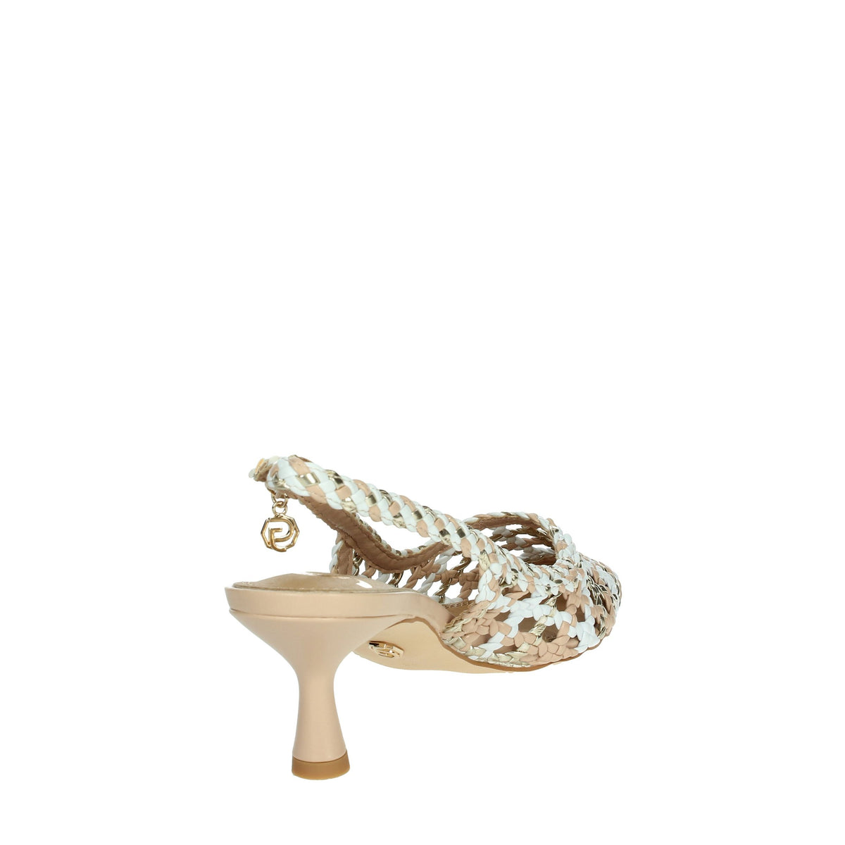 GOLD & GOLD Donna Slingback GD246 Bianco/Oro