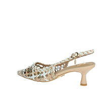 GOLD & GOLD Donna Slingback GD246 Bianco/Oro
