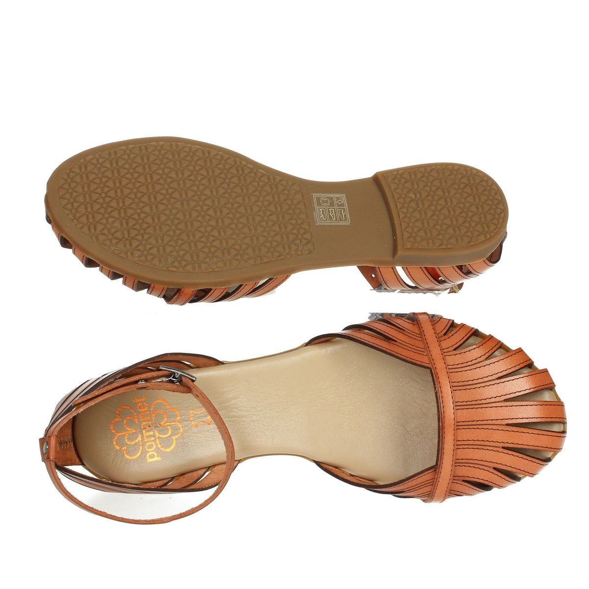 PORRONET Donna Ballerine 7001 Cuoio