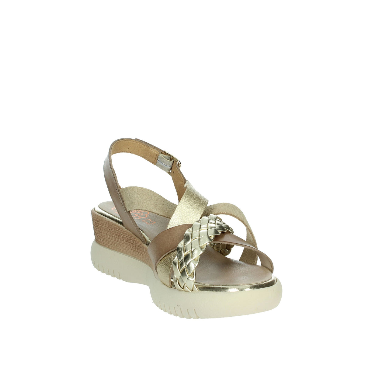 PORRONET Donna Sandali con zeppa 7040 Taupe
