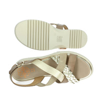 PORRONET Donna Sandali con zeppa 7040 Taupe