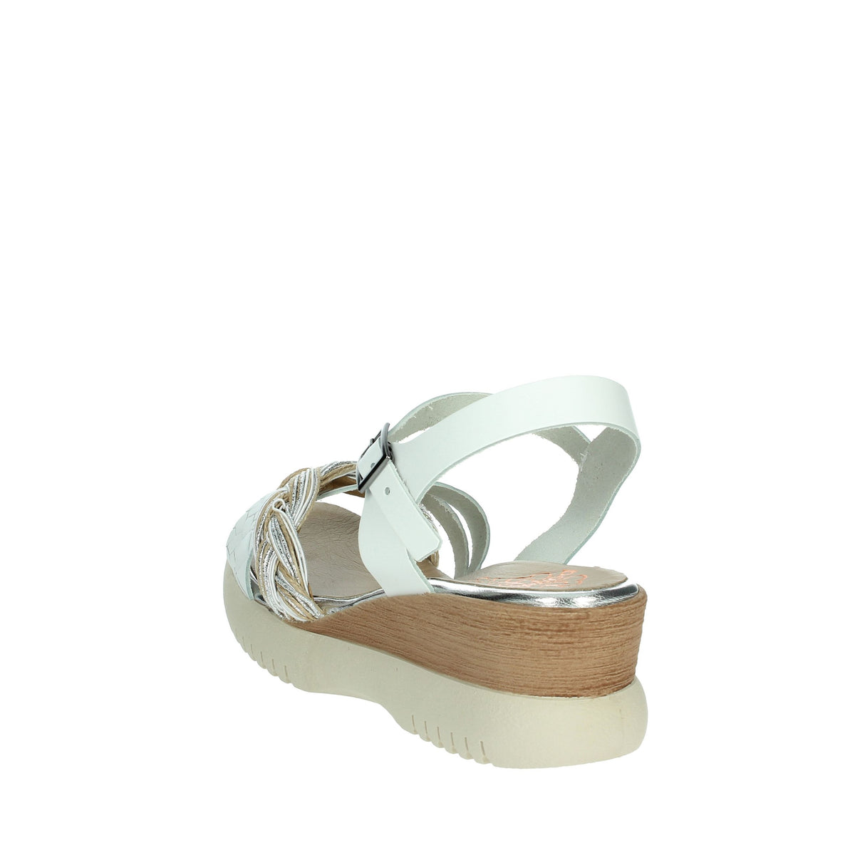 PORRONET Donna Sandali con zeppa 7043 Bianco