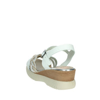 PORRONET Donna Sandali con zeppa 7043 Bianco