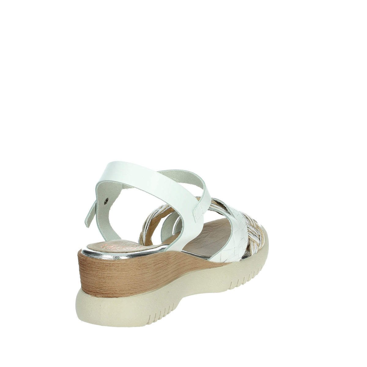 PORRONET Donna Sandali con zeppa 7043 Bianco