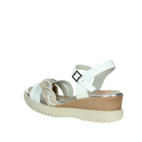 PORRONET Donna Sandali con zeppa 7043 Bianco