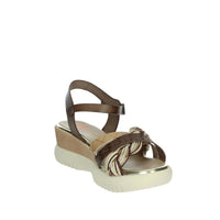 PORRONET Donna Sandali con zeppa 7043 Marrone