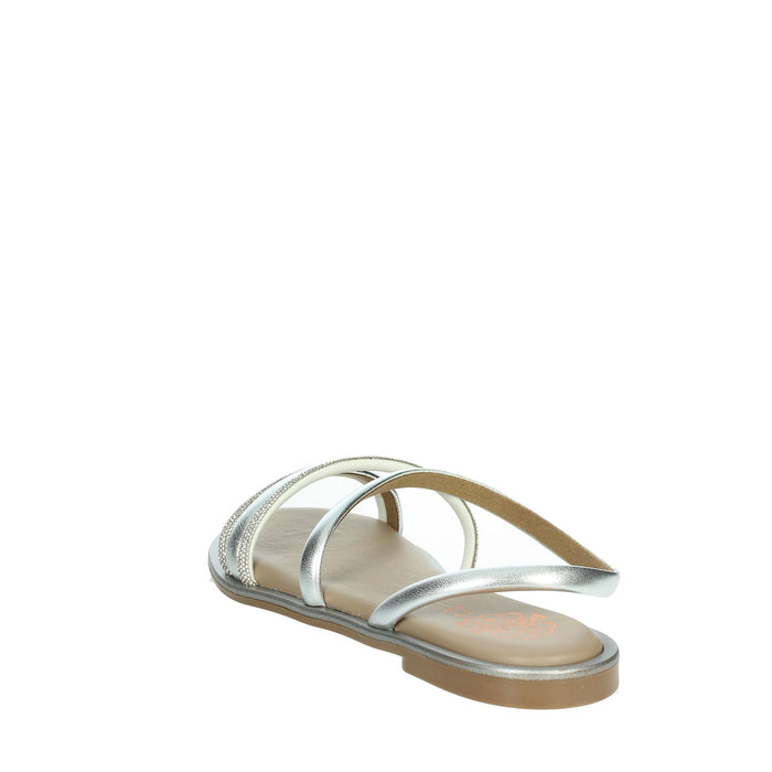PORRONET Donna Sandali bassi 7010 Argento