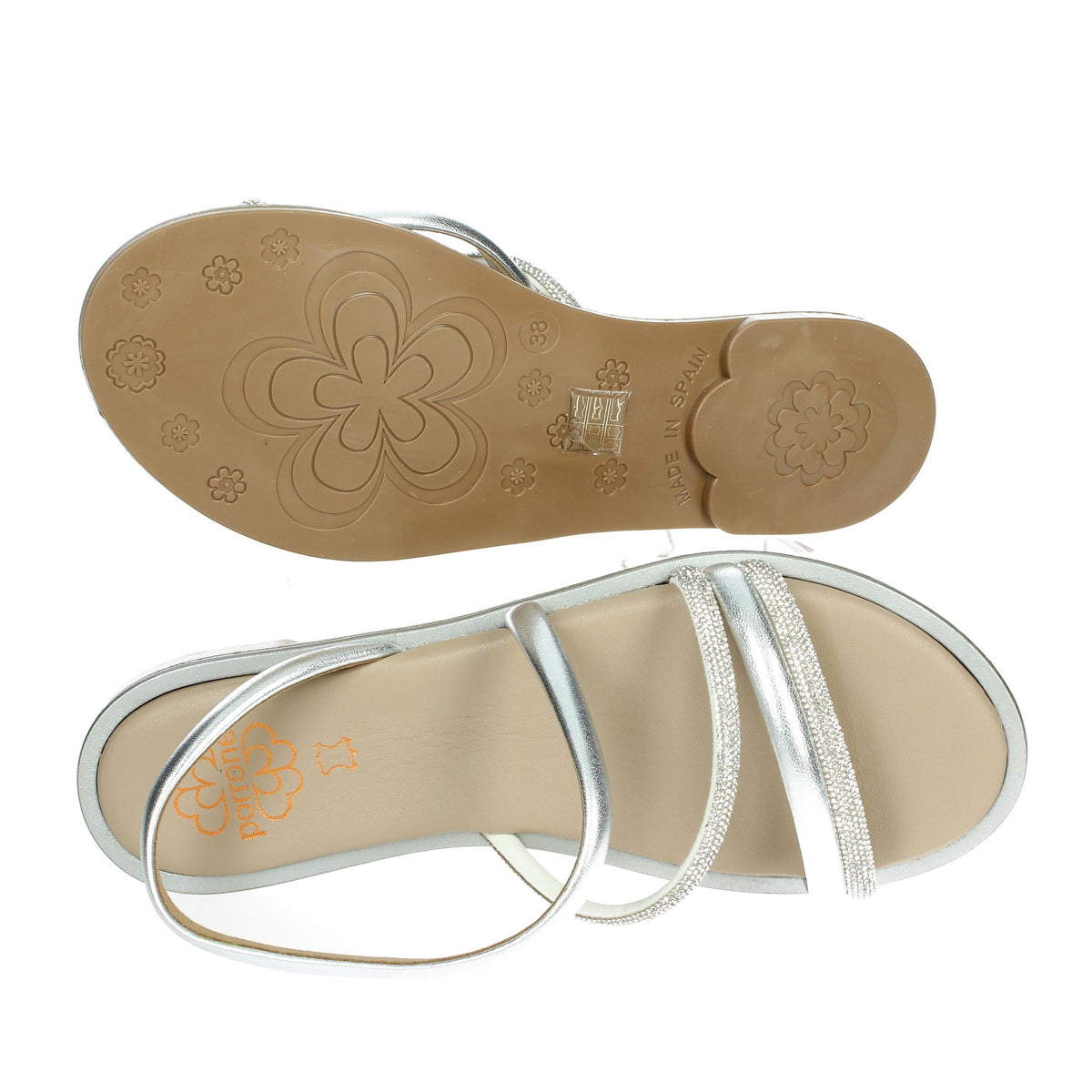 PORRONET Donna Sandali bassi 7010 Argento