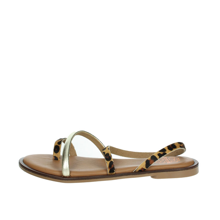 PORRONET Donna Sandali bassi 3093 Marrone/Oro