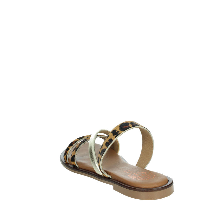 PORRONET Donna Sandali bassi 3091 Marrone/Oro