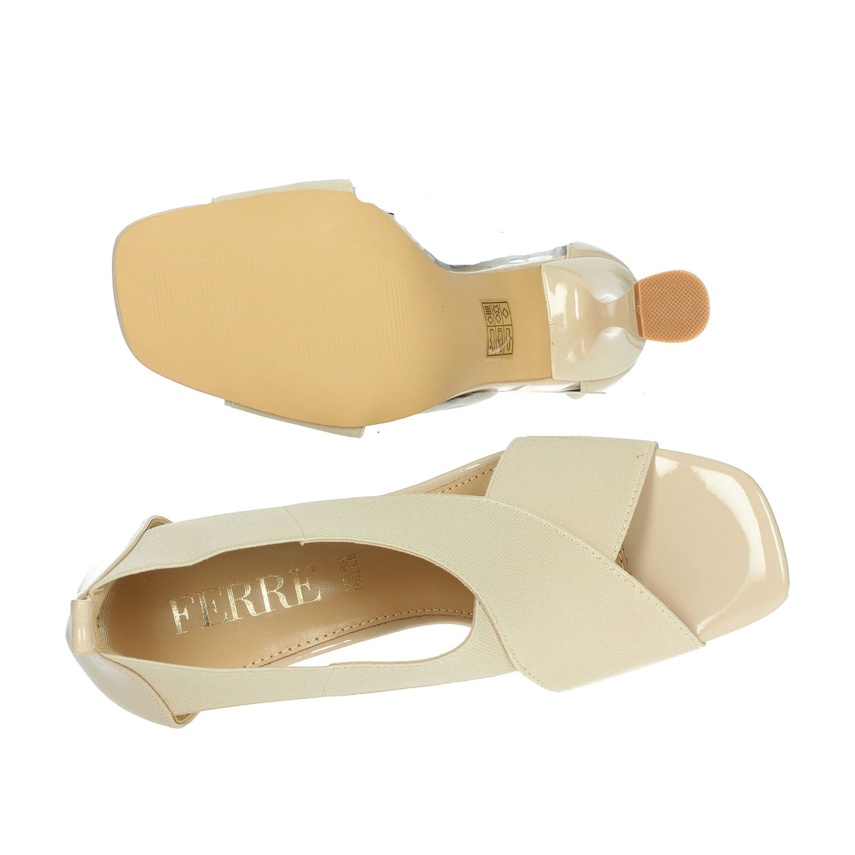FERRE' Donna Sandali con tacco F-170 Beige