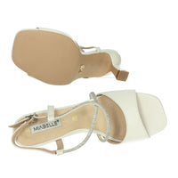 MIABELLE Donna Sandali con tacco MB168 Panna
