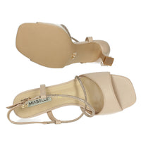 MIABELLE Donna Sandali con tacco MB168 Cipria