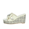 Laura Biagiotti Donna Ciabatta con zeppa 9102 Panna