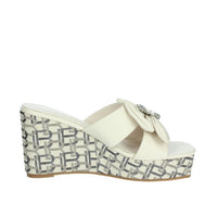 LAURA BIAGIOTTI Donna Ciabatte con zeppa 9102 Panna