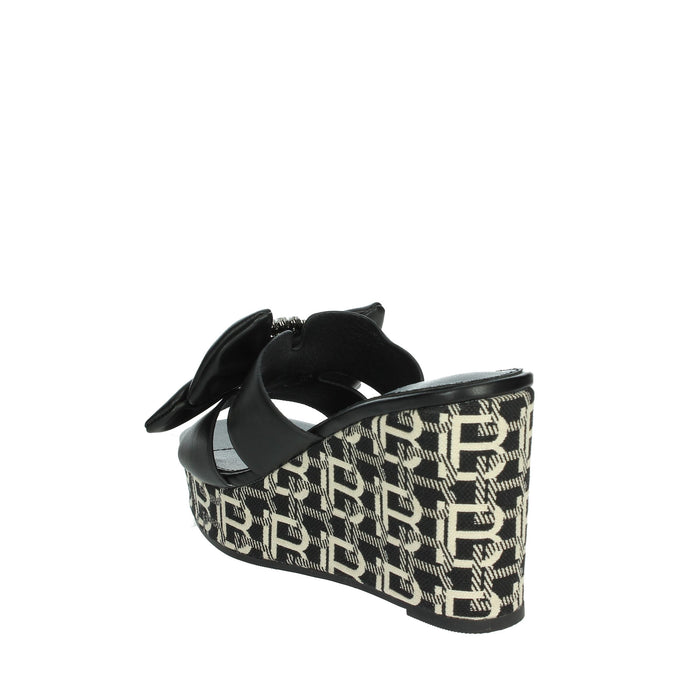LAURA BIAGIOTTI Donna Ciabatte con zeppa 9102 Nero
