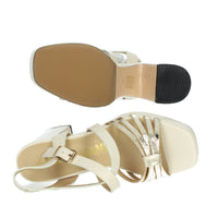 JANET & JANET Donna Sandali con tacco J-292 Beige/Oro