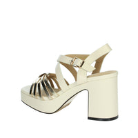 JANET & JANET Donna Sandali con tacco J-292 Beige/Oro