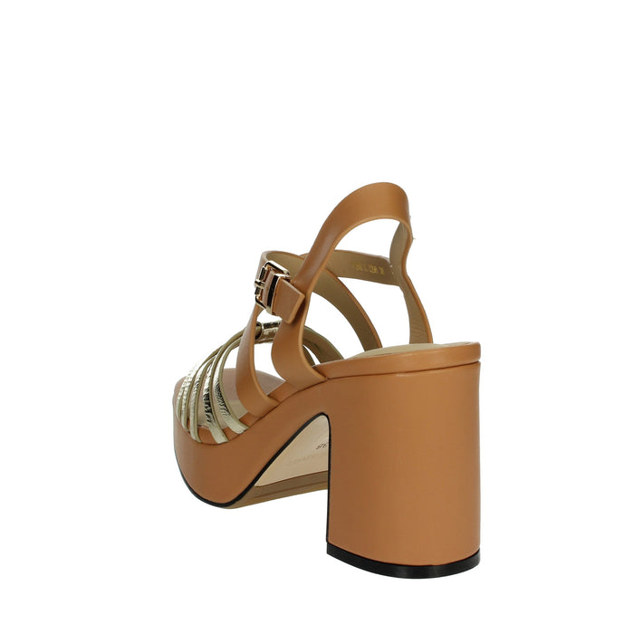 JANET & JANET Donna Sandali con tacco J-292 Cuoio