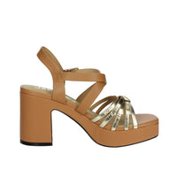 JANET & JANET Donna Sandali con tacco J-292 Cuoio