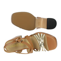 JANET & JANET Donna Sandali con tacco J-292 Cuoio