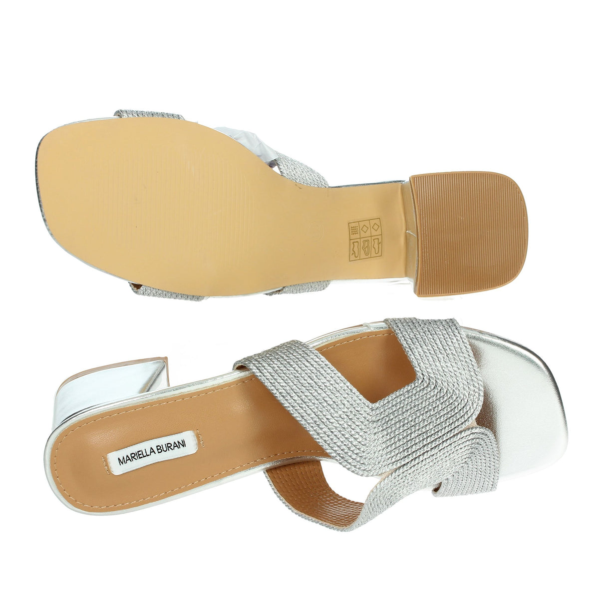 MARIELLA BURANI Donna Ciabatte con tacco 51240 Argento