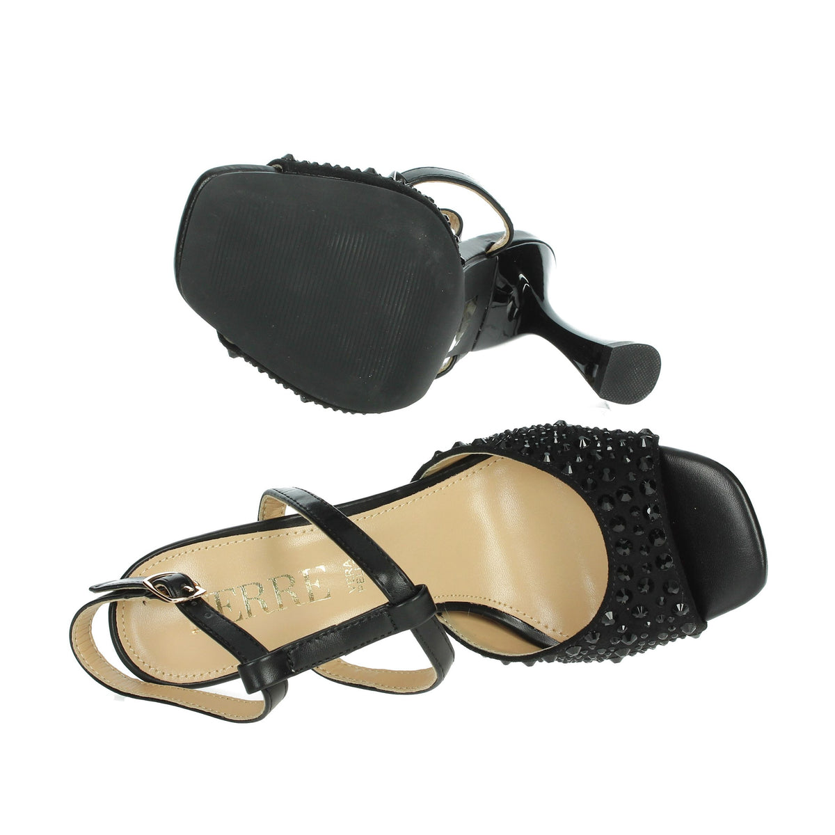 FERRE' Donna Sandali con tacco F-174 Nero