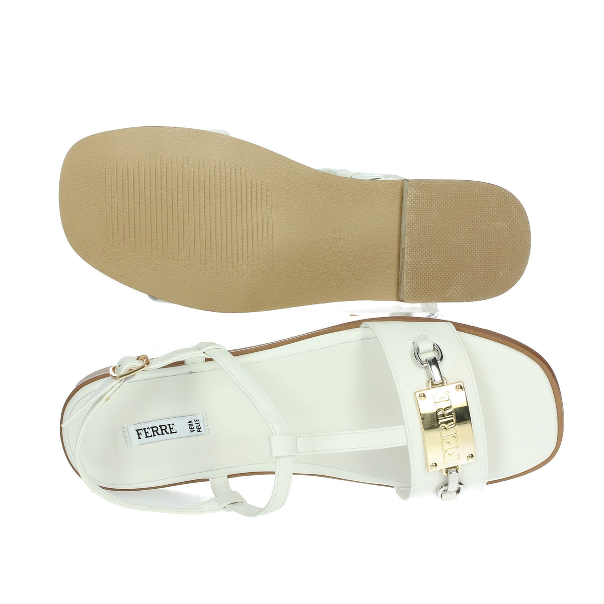 FERRE' Donna Sandali bassi F-251 Bianco