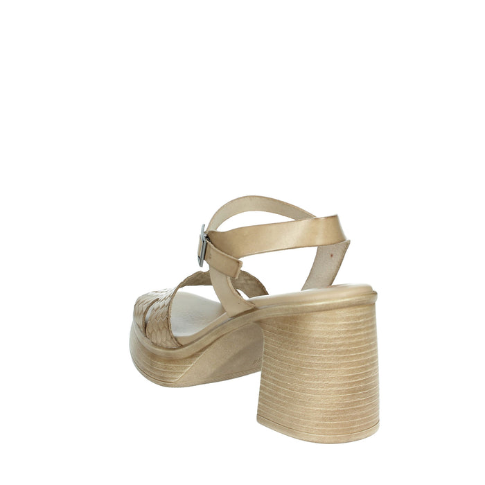 PORRONET Donna Sandali con zeppa 7061 Taupe