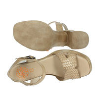 PORRONET Donna Sandali con zeppa 7061 Taupe