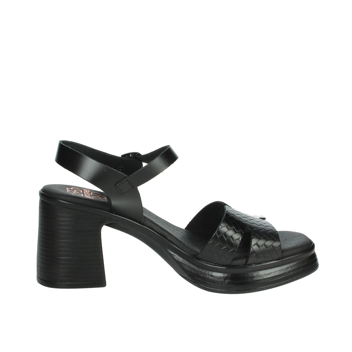 PORRONET Donna Sandali con zeppa 7061 Nero