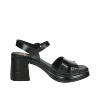 PORRONET Donna Sandali con zeppa 7061 Nero