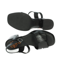 PORRONET Donna Sandali con zeppa 7061 Nero
