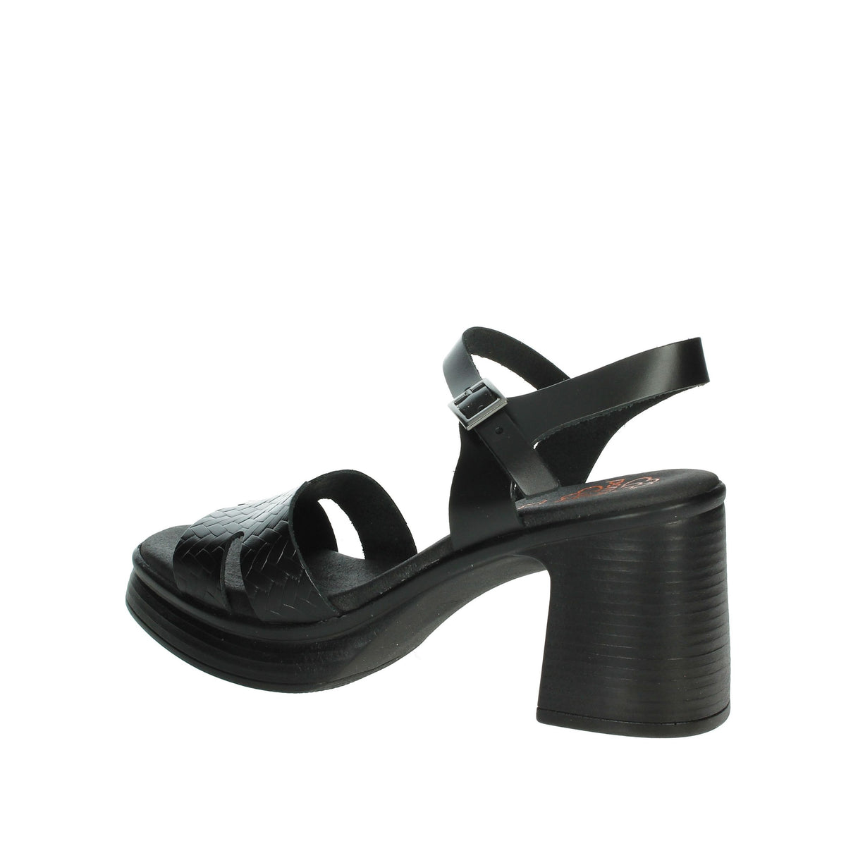 PORRONET Donna Sandali con zeppa 7061 Nero