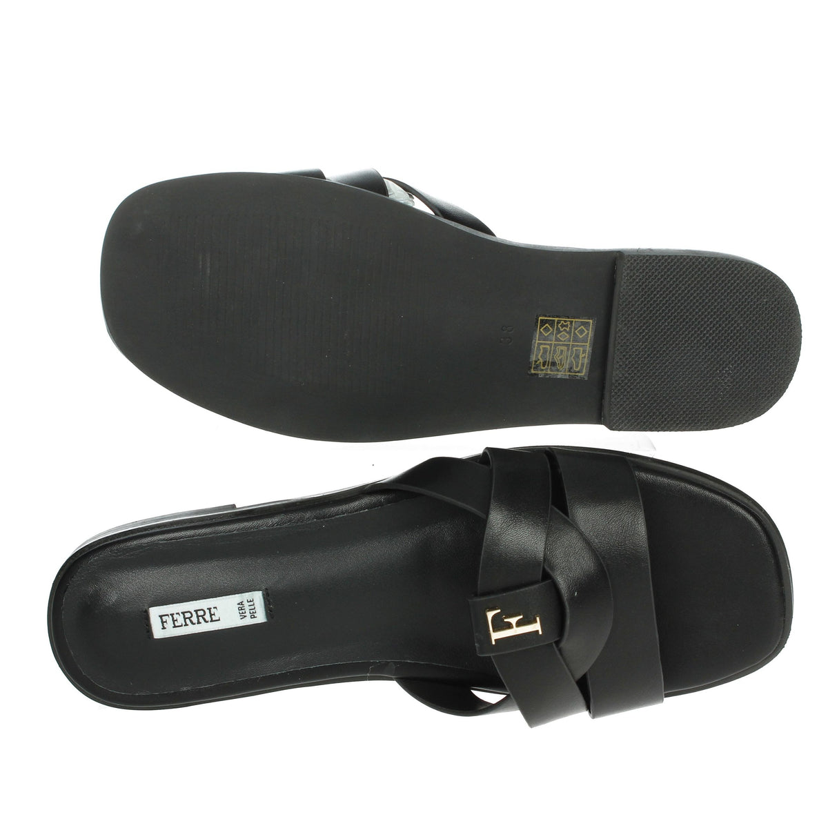FERRE' Donna Ciabatte basse F-250 Nero