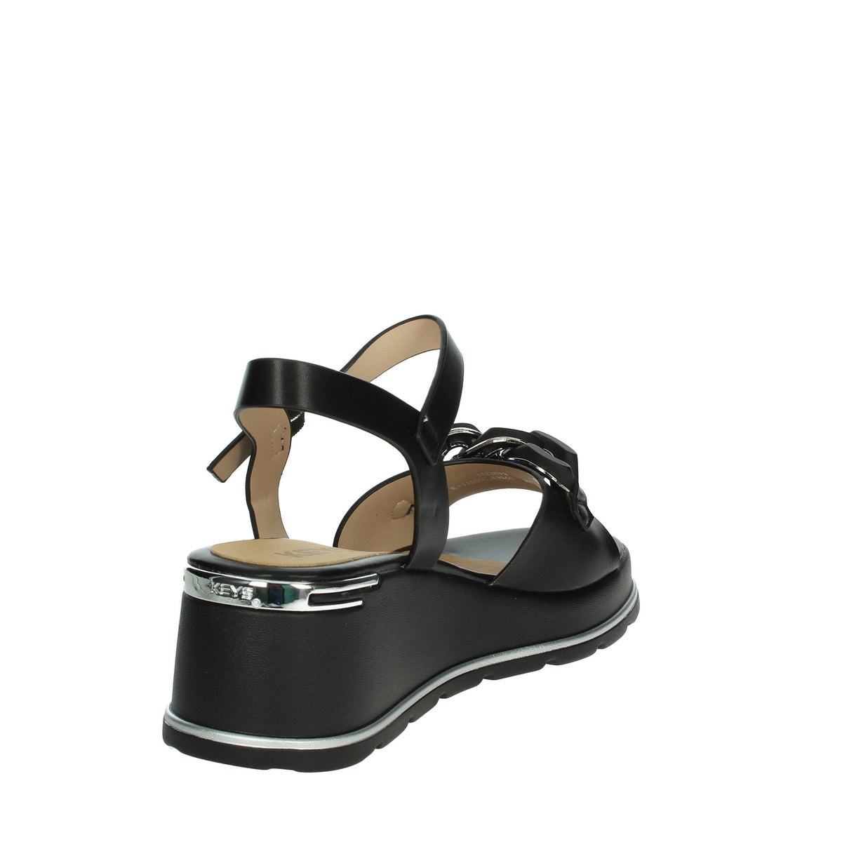 KEYS Donna Sandali con zeppa K-11000 Nero