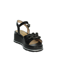 KEYS Donna Sandali con zeppa K-11000 Nero