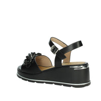 KEYS Donna Sandali con zeppa K-11000 Nero