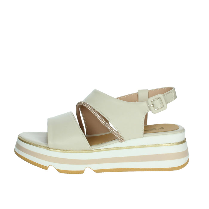 KEYS Donna Sandali con zeppa K-11010 Beige