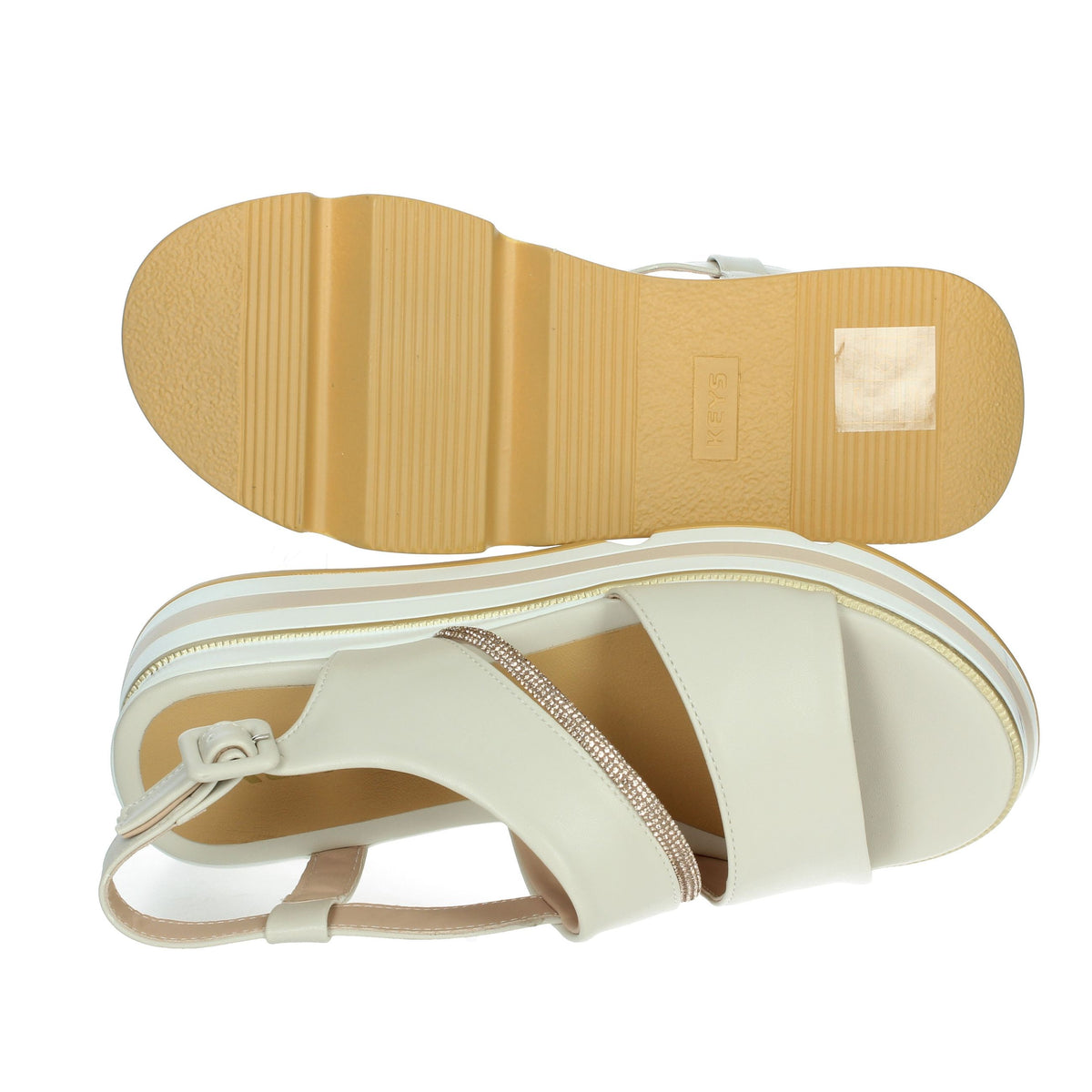 KEYS Donna Sandali con zeppa K-11010 Beige