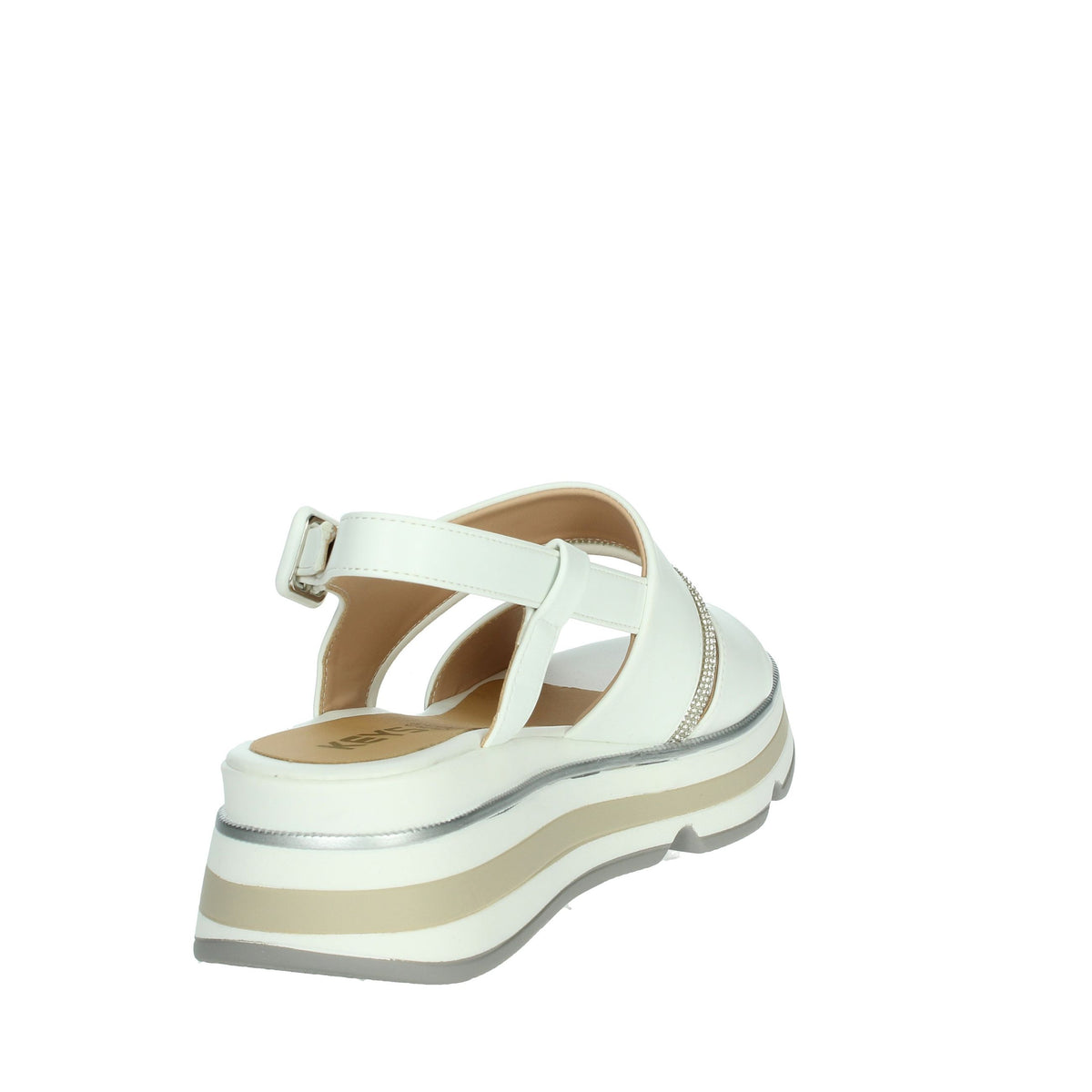KEYS Donna Sandali con zeppa K-11010 Bianco