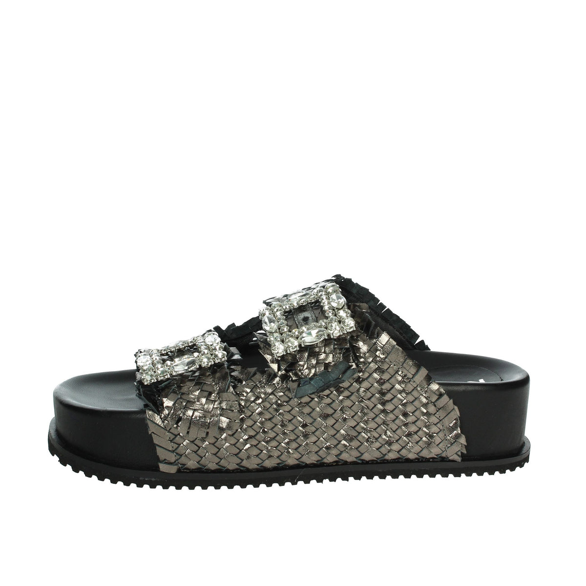 KEYS Donna Ciabatte con zeppa K-10920 Antracite