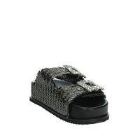 KEYS Donna Ciabatte con zeppa K-10920 Antracite