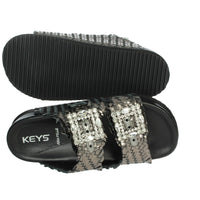 KEYS Donna Ciabatte con zeppa K-10920 Antracite
