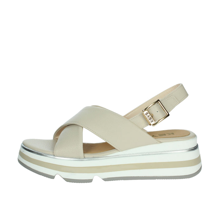 KEYS Donna Sandali con zeppa K-11013 Beige