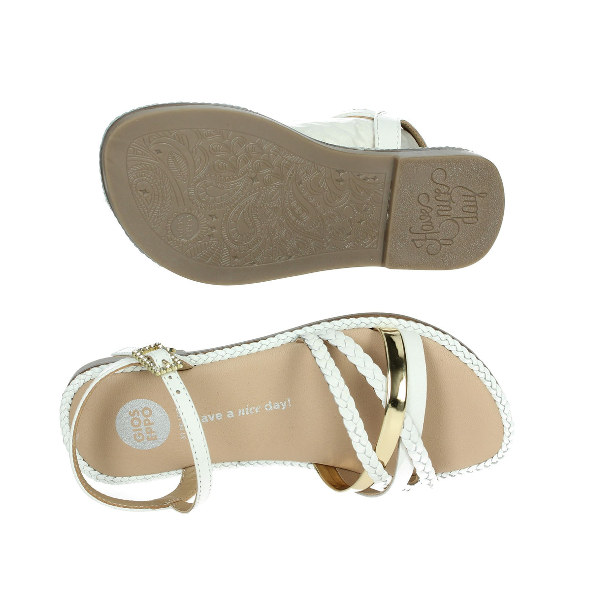 GIOSEPPO Bambine e ragazze Sandali bassi 75336 Bianco