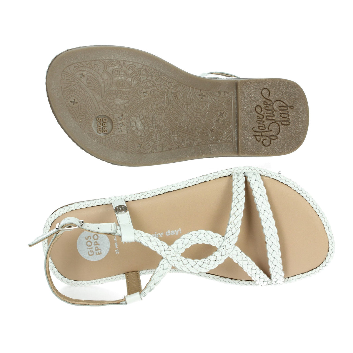 GIOSEPPO Bambine e ragazze Sandali bassi 74806 Bianco