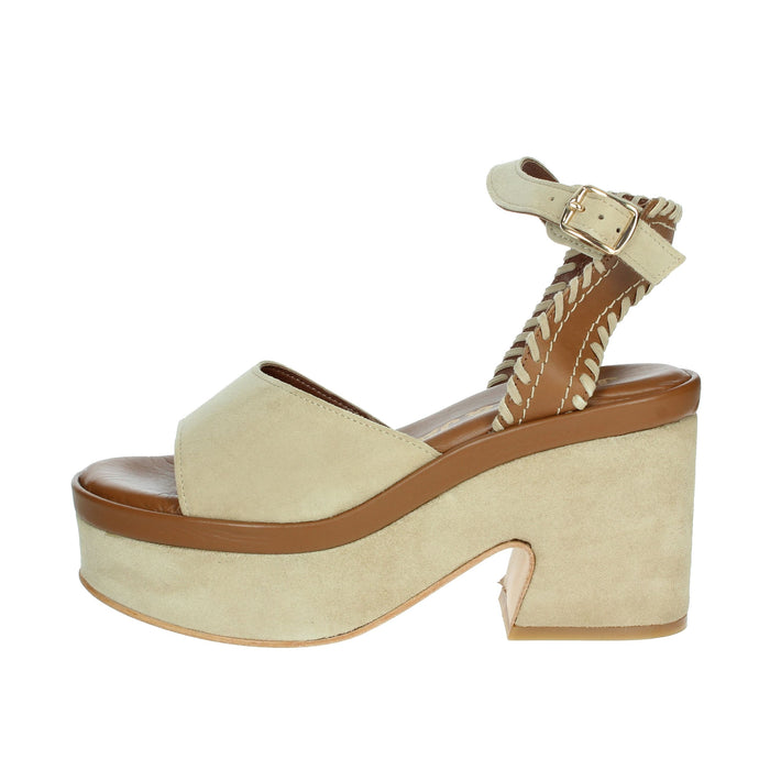 JANET & JANET Donna Sandali con tacco J-154 Beige